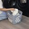 Flexible Plastic Laundry Basket - Square Storage Hamper with Side Handles for Easy Carrying - Versatile Organizer for Laundry, and Household Storage